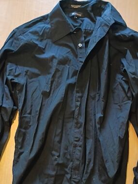 Brandini Men's Black Shirt Jacket - Lightweight Button-Front